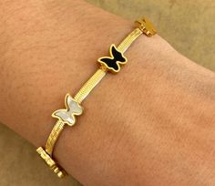 handmade gold butterfly bracelets Butterfly Bracelets, Butterfly Handmade, Butterfly Bracelet, Turkish Jewelry, Gold Bracelets, Gold Butterfly, Handmade Gold, Gift For Wife, Teen Girls