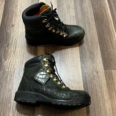 Limited Release Timberlands Crocodile Green Have Been Worn A Few Times With Minor Toe Scuffs Timberlands, Timberlands Shoes, Timberland Shoes, Timberland Mens, Timberland Boots, Men's Shoes, Shoe Boots, Size 7, Man Shop