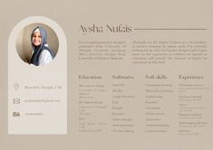 an image of a professional resume with a headscarf