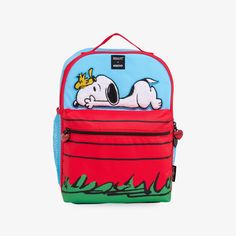 Front View | Snoopy Mini Convertible Backpack Cooler::::Fuzzy character patch on front Take Care Of The Earth, Colorful Exterior, Snoopy Characters, Halloween Friday The 13th, Backpack Cooler, Igloo Cooler, Trick Or Treat Studios, Mini Convertible, Peanuts Snoopy Woodstock