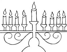 a hanukkah menorah with candles on it