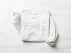 Custom Mom Embroidered Sweatshirt In My Mom Era All hoodies and crewneck sweatshirts are fleece. 65% cotton 35% poly Care instructions: Machine cold wash, inside out, with like colors. Only non-chlorine bleach. Tumble dry low. Medium iron. Do not iron decoration. Double-needle stitched neckline, bottom hem and sleeves t-shirt. Unisex sizing. Size chart is available [...] Mama Embroidered Sweatshirt, Mom Era, Tall Hoodies, Iron Decoration, Sister Wife, Sweater Tank Top, Embroidered Sweatshirt, Embroidered Hoodie, Jogger Set