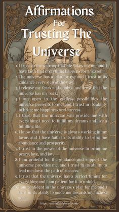 Trusting The Universe, Universe Quotes Spirituality, Spirituality Affirmations, Manifestation Affirmation, Healing Affirmations, Universe Quotes, Alan Watts, Affirmations For Happiness