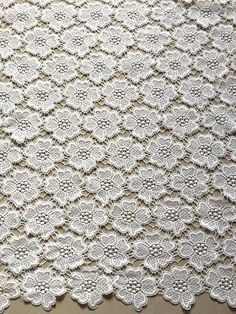 Pure white Guipure lace fabric Embroidered lace Wedding Lace Pillow, Geometric Lace, Nigerian Lace, Step By Step Crochet, Crochet Lace Pattern, Embroidered Lace Fabric, Bridal Flower, Wedding Lace, Guipure Lace