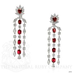 Luxury Red Brilliant Cut Earrings, Luxury Red Diamond Earrings, Red Diamond Drop Earrings, Red Diamond Drop Earrings For Formal Events, Red Diamond Drop Earrings For Formal Occasions, Formal Red Diamond Earrings With Brilliant Cut, Formal Red Diamond Drop Earrings, Fine Jewelry Red Diamond Earrings For Formal Occasions, Red Diamond Earrings For Formal Occasions