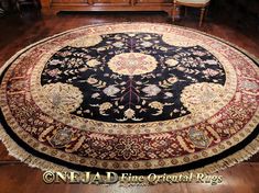 Round Turkish Rug, Red Rug Round, Round Rug Red, 6' Round Rug Black And White