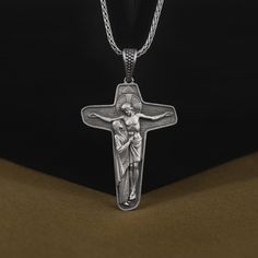 Unity Cross of Schoenstatt Necklace, Mother Mary and the Christ Symbol on Cross, Handmade 925 Sterling Silver Religious Jewelry for Him Made of 925 silver and handcrafted by hand, this ring is not only an accessory piece that complements your daily elegance, but also has details that will reflect your character and style. It is also a great gift to give to your loved ones on their special days. At SavisSilver, we always give importance to the satisfaction of our customers, we recommend you to re Spiritual Sterling Silver Crucifix Jewelry, Symbolic Sterling Silver Necklaces For Commemoration, Symbolic Sterling Silver Necklace For Commemoration, Silver Symbolic Crucifix Jewelry, Handmade Sterling Silver Necklace For Commemoration, Sterling Silver Crucifix Necklace In Spiritual Style, Sterling Silver Spiritual Crucifix Necklace, Spiritual Sterling Silver Crucifix Necklace, Antique Silver Sterling Silver Cross Pendant Necklace