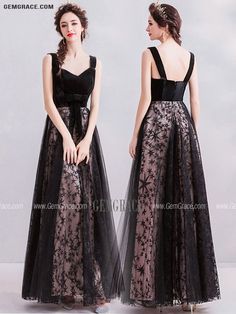 Black Floor-length Holiday Dress, Black Party Dress With Corset Back, Sleeveless Evening Dress With Sashes, Black Gala Gown For Party Season, Full Length Party Evening Dress With Corset Back, Black Holiday Gown Floor-length, Fitted Black Holiday Gown, Black Floor-length Holiday Evening Dress, Black Sleeveless Gown For Banquet