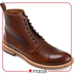 in stock Brown Casual Boots, Popular Boots, Brown Dress Shoes, Dress Boots, Leather Cap, Casual Boots, Brown Boots, Dress With Boots, Full Grain Leather