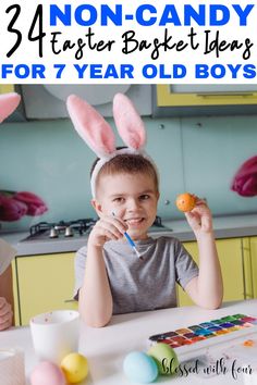 Oh yeah, these are the best Easter basket ideas for 7 year old boy that I have ever seen.  Can't wait for Easter morning. Easter Baskets Diy Kids, Easter Basket Crafts, Girls Easter Basket