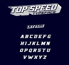 the top speed typeface font and numbers