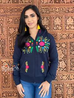 This cute Sweatshirt is perfect for feeling warm and comfortable yet looking stylish with the Floral embroidery on the front. The material is high quality and a combination of cotton and spandex for a comfortable yet slim looking fit. It comes with a matching embroidered face mask! (Included in the price) Casual Long Sleeve Sweater With Floral Embroidery, Casual Hooded Sweatshirt With Machine Embroidery, Casual Long Sleeve Hoodie With Machine Embroidery, Casual Long Sleeve Embroidered Hoodie, Embroidered Graphics Hoodie For Fall, Embroidered Hoodie For Fall, Casual Embroidered Multicolor Top, Casual Tops With Multicolor Embroidery And Logo, Hooded Tops With Machine Embroidery For Winter