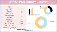 the japan travel experience survey is shown in pink and blue, with an info sheet below it