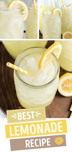 the best lemonade recipe is made with fresh lemons and ice, so it's easy to make