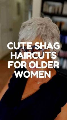 Older Woman Curly Hair, Hairstyle For Short, Short Shag Haircuts, Short Shag Hairstyles, Shag Haircuts, Growing Out Short Hair Styles, Caramel Highlights, Trendy Short Haircuts, Easy Hairstyle