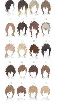 the hairs styles for men with different hair types and colors, including brown, black, red