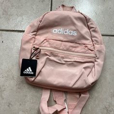 Nwt! Mini Backpack Sporty Back To School Bags, Functional Adidas Bags For On-the-go, Adidas Rectangular Bag For Daily Use, Adidas Back To School Rectangular Bag, Adidas Functional Everyday Bags, Adidas Travel Bags Rectangular, Pink Adidas Travel Backpack, Adidas Pink Backpack For Daily Use, Adidas Travel Bags Rectangular Shape