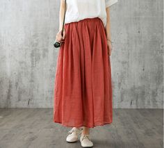 Elastic Waist Women Skirts Summer Simple Skirt,Organza fabric,soft and breathy,comfy and make you looks grace with this women Linen skirts.also could be made with any size. Material:Cotton Linen Size(CM): Waist:68-108 cm,length: 90 cm,hipline:130 cm Measuring Method: Click to view the measurement method Shipping: we ship worldwide the USPS takes about 10-15 days if you want a express shipping,please contact with us Payment: we accept payment by PayPal and credit card.if you would like paid by cr Skirt Organza, Linen Skirts, Linen Dress Summer, Skirts Summer, Simple Skirt, Japan Outfit, Shirt Blouses Women's, Summer Linen Dresses, Wool Coat Women