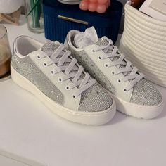 Bedazzled Tennis Shoes For Women/Teen Girls Tennis Shoes For Women, Shoes Steve Madden, Prom Shoes, Box Color, Teen Girls, Shoes For Women, Steve Madden Shoes, Tennis Shoes, Steve Madden