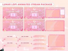 an animated stream package for lunar lofi