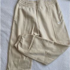 Brand New. Tags Not Intact. Mint Condition. No Flaws Of Any Kind. Bought Them But To Big. Measurements Approx. Waist Laying Flat 16.5” Inseam Crotch To Hem 29.5” Nike Beige Cotton Bottoms, Beige Nike Cotton Bottoms, Nike Casual Beige Bottoms, Maroon Nike, Nike Womens Sweatpants, Logo Pants, Nike Fleece, Nike Joggers, Nike Sweatpants