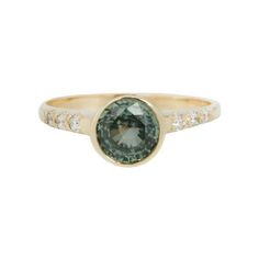 Half Circle Window, Circle Window, Montana Sapphire, Half Circle, Pretty Rings, Bezel Setting, Montana, Blue Green, Gemstone Rings