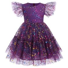 Elegant Girls Shiny Rainbow Star Tulle DressFlower girls flutter sleeve dresses star glitters for weddings lace princess dress. Formal party knee length evening summer holiday beach wedding ball gown birthday short dress for kids junior teen girls. Toddler little princess pageant wedding bridesmaid first communion birthday party tulle dress, girls sparkle dress, tea party dress for little girls, tulle dress for girls, cake smash party dresses, birthday party supplies, twins matching outfits. Gir Gown Birthday, Girls Cake, Dresses Birthday, Tulle Tutu Dress, Elegant Girls, Pink Tutu Dress, Girls Bridesmaid Dresses, Girls Sequin Dress, Princess Dress Kids