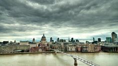 the view of london from across the river thames