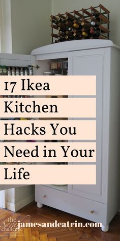 an open refrigerator with the words 17 ikea kitchen hacks you need in your life