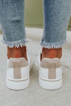 MIA Alta Sneakers in White Cement ⋙ Pay Later w/AFTERPAY ⋘ – Magnolia Boutique Taupe Sneakers, Cement Color, White Cement, Trendy Sneakers, Casual Street Style, Up Styles, Sneakers White, Fall Season, Arch Support