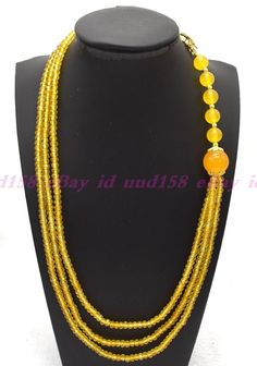 Product Description l  Style : Necklace l  Size : 2x4 mm l  Quantity :  1 Pcs l  Length : 18-20 " l  Color : Yellow l  Clasp : -- l  Condition: New If you want to buy more , please contact us . Thanks ! &&&&: Sale the items does not include box.   Payment Policy&Shipping Policy We accept PayPal Please pay within 24 hours If no payment or contact is made with in 7 days item will be relisted. Thank You Please make sure the "Ship To" address you input in Paypal is correct.Items are shipped within 1 Faceted Amber Round Bead Jewelry, Yellow Gemstone Round Beads Jewelry, Yellow Gemstone Jewelry With Round Beads, Citrine Faceted Round Beads Jewelry, Citrine Jewelry With Faceted Round Beads, Faceted Citrine Beads Jewelry, Yellow Gemstone Beads For Jewelry Making, Citrine Gemstone Round Beads Jewelry, Citrine Gemstone Beads For Jewelry Making