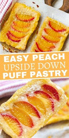 easy peach upside down puff pastry recipe