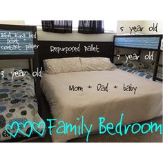 Family Bedrooms Cosleeping, Co Sleeping Family Bedroom, Ikea Kura Family Bed, Shared Family Bedroom Ideas, Family Co Sleeping Beds, Bedroom With Kids And Parents, Floor Sleeping Ideas, Family Sleeping Room, Family Cosleeping Bedroom