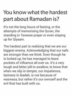 an article about ramadan is written in the middle of a page with text on it