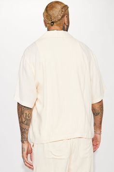 Available In Cream. Fold Down Collar Front Button Closure Short Sleeve Pair With Can't Quit Textured Linen Button Up Short Shell: 70% Rayon 30% Linen Imported | Mens Can't Quit Textured Linen Button Up Shirt in Cream size Small by Fashion Nova Cream Fashion, Button Up Shirt, Fashion Nova, Button Up Shirts, Button Up, Mens Shirts, Size Medium, Collar, Cream