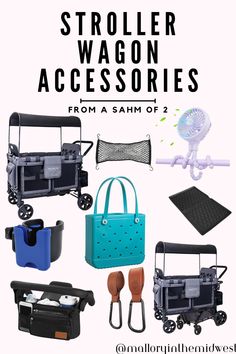 an advertisement for stroller wagon accessories from a sahm of 2