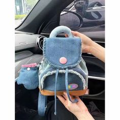 Place Of Origin : China (mainland) Model Number : 31 Rain Cover : No Lining Material : POLYESTER Backpacks Type : Softback Decoration : none Main Material : Denim Brand Name : FBECDG CN : Anhui Item Type : Backpacks Size 19*23*9cm WHAT ABOUT REFUND?   Fast refund,100% Money Back Guarantee. If your product is defective or doesnt work properly, let us know and well send you a replacement one. We believe in our products so much that we offer a 30-day No-Hassle refund policy. If youre unhappy about Cheap Blue Harajuku Style Backpack, Mochila Aesthetic, Cute Mini Backpacks, Aesthetic Backpack, Backpack Cute, Blue Y2k, Student Backpacks, Denim Branding, Denim Bag