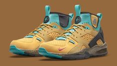 Nike Acg Air Mowabb Twine Fusion Red Club Gold Teal Size Us 8 Dc9554-700 New Sneaker Releases, Classic Outdoor, Sneaker Release, Nike Acg, New Sneakers, Nike Huarache, New Nike, New Trends, Air Jordan Sneaker