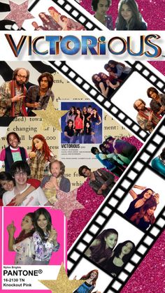 a collage of photos with the words victorious on it