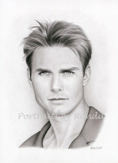 a pencil drawing of a man with blonde hair