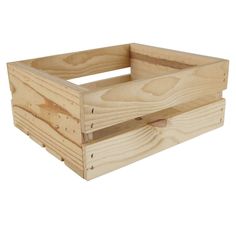 a wooden box with two compartments on the inside and one in the outside, for storage