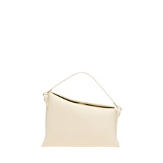 Aesther Ekme "Lune" asymmetrical top handle bag in leather  Top handle  Detachable crossbody strap Can be worn as a top handle or crossbody bag  Fold-over flap top with magnetic closure  Interior, one slip pocket  Lining: Polyester Approx. 7.3"H x 11.6"W x 3.5"D Made in Spain Minimalist Top Handle Shoulder Bag With Detachable Strap, Minimalist Shoulder Bag With Detachable Strap And Top Handle, Modern Shopping Satchel With Single Shoulder Strap, Top Handle Shoulder Bag With Single Strap, Modern Everyday Flap Bag With Single Strap, Modern Everyday Flap Bag With Single Shoulder Strap, Modern Flap Bag With Single Shoulder Strap, Modern Hobo Bag With Top Handle, Modern Flap Bag With Single Shoulder Strap For Everyday