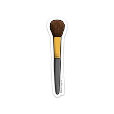 a makeup brush sticker on a white background