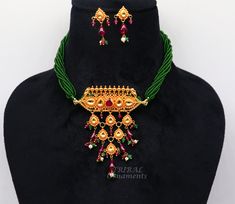 This is traditonal indian culture Rajputana necklace called  "AAD" this is best Rajputi Poshak necklace for any function, or wedding, made from 22kt yellow gold , and all stones or beads are synthetic looking gorgeous  in this necklace ,excellent gift item and collection piece.the necklace length is adjust with back lock thread knot.  Length - Necklace length can be adjust by back thread knot. Metal-22kt yellow gold. Stamped/Marking-916/22k hallmarking sign type-necklace/Aad. Gross weight-18.500 Yellow Gold Kundan Necklace With Meenakari For Puja, Yellow Gold Kundan Necklace For Diwali, Yellow Gold Kundan Necklace For Diwali Puja, Bollywood Style Kundan Necklace In Yellow Gold For Navratri, Yellow Gold Kundan Necklace For Puja And Festivals, Traditional Yellow Gold Kundan Necklace For Diwali, Festive Yellow Gold Kundan Jewelry Sets, 22k Gold Jewelry Sets For Puja And Festivals, Festive Kundan Necklace In Yellow Gold For Diwali