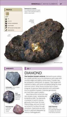 an image of some rocks that are in the middle of a page with information about them