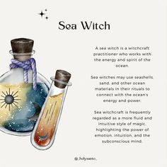 Sea Witch Journal, Types Of Water Witchcraft, Sea Witch Home Decor, Sea Magick Witchcraft, Sea Witch Spells, Sea Witch Tattoo, Sea Witch Outfit