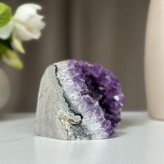 This is a unique Amethyst with unusual druzy cave formations on one side. The stone you will receive is the exact one as in the picture. ✧ MEASURES: Width: 3 in x Height: 3.5 in. Weight 1.8 lb (847 gr) Unique Amethyst Geodes As Gift, Healing Amethyst Geodes, Amethyst Geodes Gemstone Gift, Amethyst Geode Raw Stone Gift, Amethyst Geodes Raw Stone As Gift, Amethyst Raw Stone Geodes As Gifts, Purple Large Stone Geode As Gift, Large Purple Geode Stone As Gift, Handmade Amethyst Geodes Gift