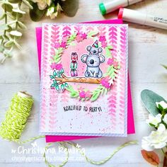 Christy Gets Crafty: Heffy Friends Blog Hop Distress Oxides, 50th Gifts, Patterned Paper, My Images, I Card, To Share