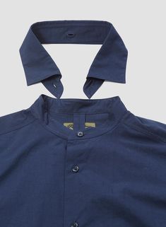 Detachable Collar Shirt, Minimalistic Clothing, Minimal Shirt Design, Ny Outfits, Nigel Cabourn, Unique Jackets, Detachable Collar, Linen Shirt Men