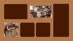 there are four different pictures on the same page, one is brown and the other is tan